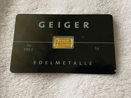 1 g Geiger Edelmetalle ~ Feingold - - ❗️ ab CHF 1.— ❗️