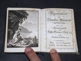 ALPENROSEN EIN SCHWEIZER ALMANACH,KUPFERSTICHE,1812,RAR