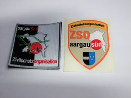 Patch Zivilschutzorganisation AargauSüd + Aufkleber