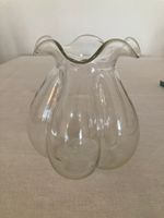 Hergiswiler Glas Corona-Vase, handgefertigt 16 x 15 cm