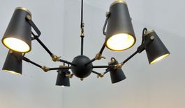Industrie Design Hängelampe Gelenk Lampe 6 Flammig