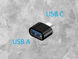 Kunststoff Adapter USB C auf USB A