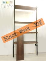 BLACK WEEK -30%  * Retro Regal mit Holztablar *