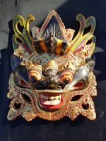 Vintage Maske aus Holz, Balinesische Maske Barong 20X23 cm