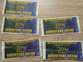 Adventure Arena 5 x Gutschein 20%