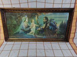 Heiligenbild, Religiöses Bild, Kitsch Bild, 60er Jahre Bild