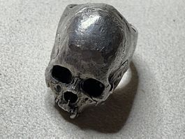 Ring Totenkopf 925 Silber, Gr. 22