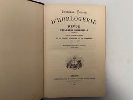 Journal Suisse d‘Horlogerie, 1898-99 ///S873
