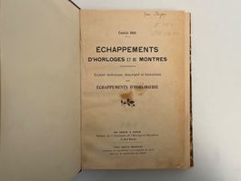 Échappements d‘Horloges et de Montres, Ch. Gros ///S887