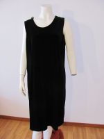 Schwarzes  Velours-Kleid gerader Schnitt Gr.48