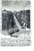 ZÜRICH Bahnhofstrasse 1906, Kreuzung von zwei Trams