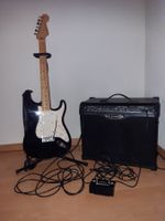 Fender e-Gitarre mit Line 6 Spider 2 Verstärker