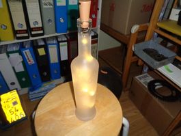 Flasche mit Lichterkette
