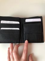Portemonnaie / Geldbörse Leder schwarz