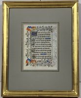 Französische Buchkunst-Blatt um 1420 Livre D‘Heures