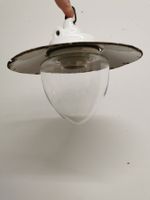 Emaille Stalllampe 25cm Keller Lampe Antik Patina Shabby