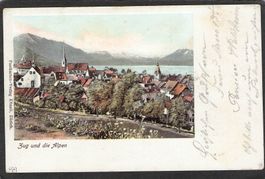 ^Zug und die Alpen , gel. 1901