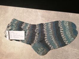 Socken handgestrickt Gr. 34/35, Schurwolle/Polyamid