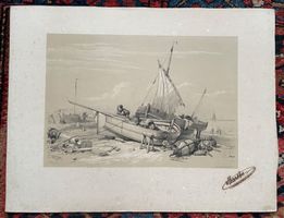 Charles Mozin lithographie marine