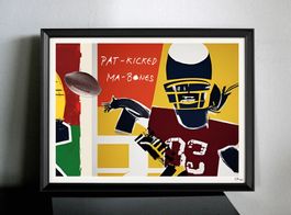 American Football Pat Kick Ma Bones Kunst Pop Art Bild NFL