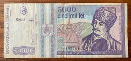 Rumänien 5000 Lei 1993