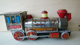 Blech - Lokomotive "Western " uralt - by Modern Toys Japan