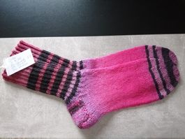 Socken handgestrickt Gr. 46/47, Schurwolle/Polyamid