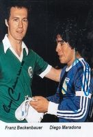 Diego Maradona, Franz Beckenbauer - orig. sign. Foto