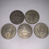 5X2 francs Suisse 1920-1965