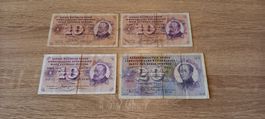 Banknote Schweiz 20 , 3mal 10