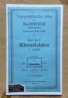 Alte Landkarte Region Rheinfelden von 1930