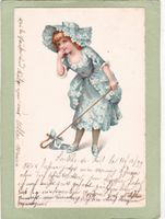 Kitsch Mädchen Blumenrock 1899