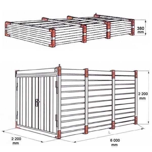 Lagercontainer,Garage,Gerätehaus 6.0 m kaufen auf Ricardo