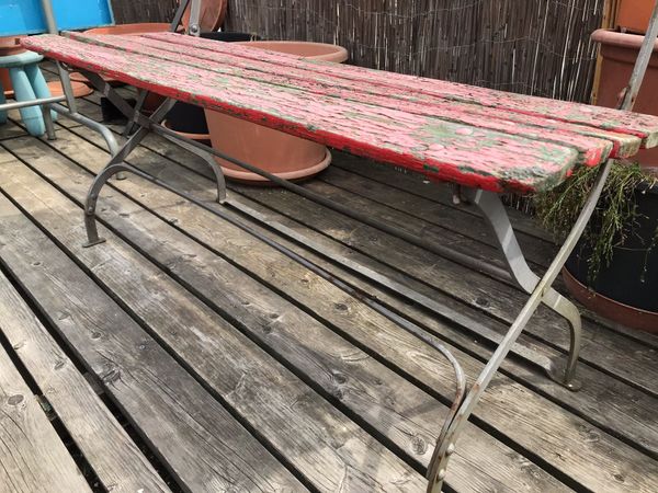 Vintage Gartenbank klappbar kaufen auf Ricardo
