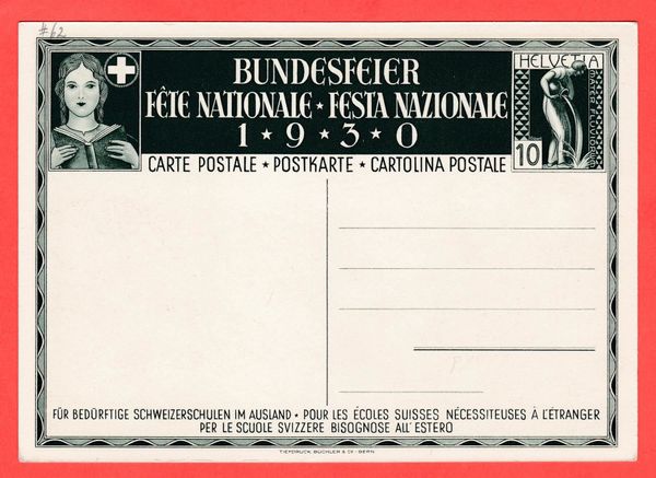 1930 Bundesfeier-Postkarte 51 * | Kaufen Auf Ricardo