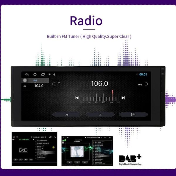 1 din autoradio dab  bluetooth